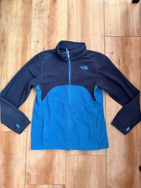 The North Face Kids Two-Tone Blue Navy Full-Zip Fleece Jacket